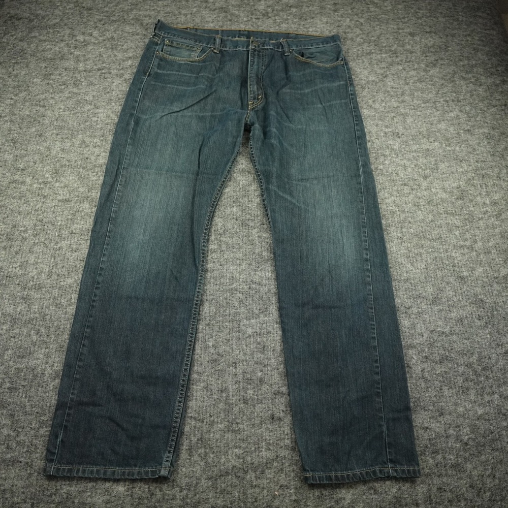 Levis 505 Jeans Mens 40x32 Blue Denim‎ Fume Red Tab Regular Fit Casual Straight